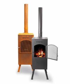 Terrassenofen aus Cortenstahl für Wärme und Outdoor-Atmosphäre