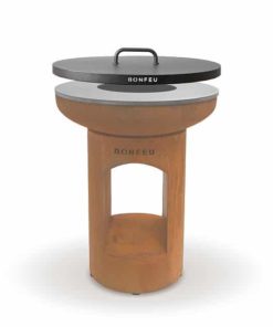 BonBiza Kochfeuerstelle mit Grillplatte für Outdoor-Kochen