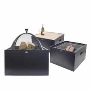 HEAT 3-in-1 Feuerkorb | Feuerstelle, Grill & Lounge-Tisch in einem