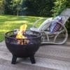 HEAT Boble Feuerschale 60 cm | Feuerstelle mit Rotbronze-Effekt & Funken­schutz