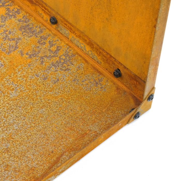 Holzlager Dokka | Großes 80×80 cm Brennholzregal in Rost-Optik