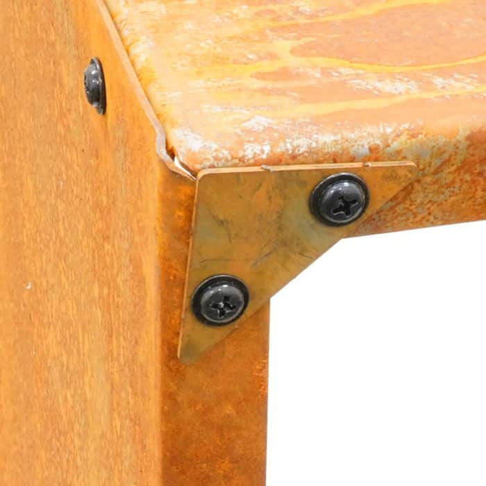 Holzlager Dokka | Großes 80×80 cm Brennholzregal in Rost-Optik