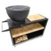 HEAT Trolle Kochfeuerstelle | Mobile Outdoor-Küche mit Plancha & Grill