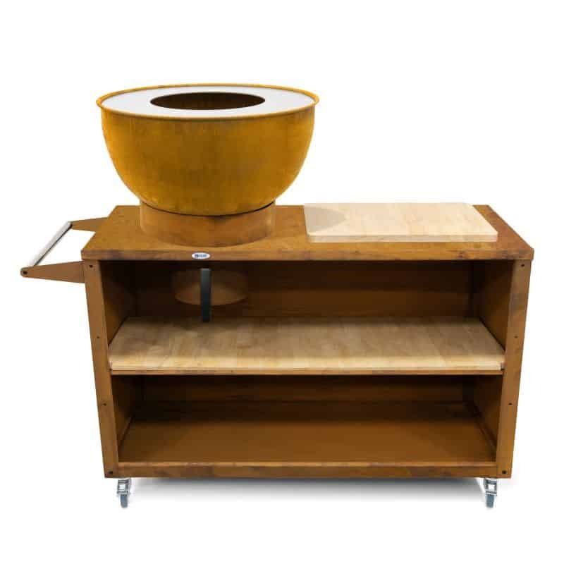 HEAT Trolle Kochfeuerstelle | Mobile Outdoor-Küche mit Plancha & Grill