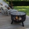 HEAT Hornset Feuerkorb | Flammenmuster, Grillrost & Funken­schutz