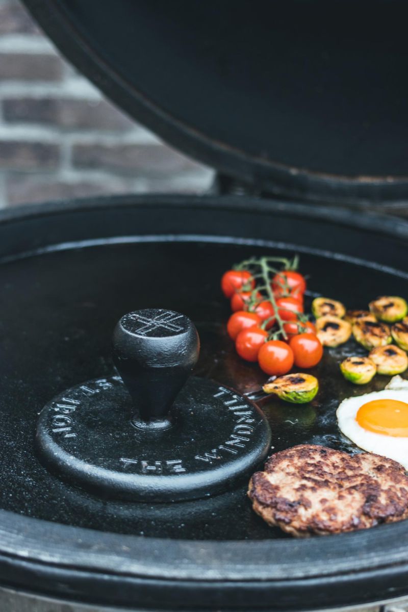 Smash-Burgerpresse aus Gusseisen | Burgerpresse für Grill & Pfanne