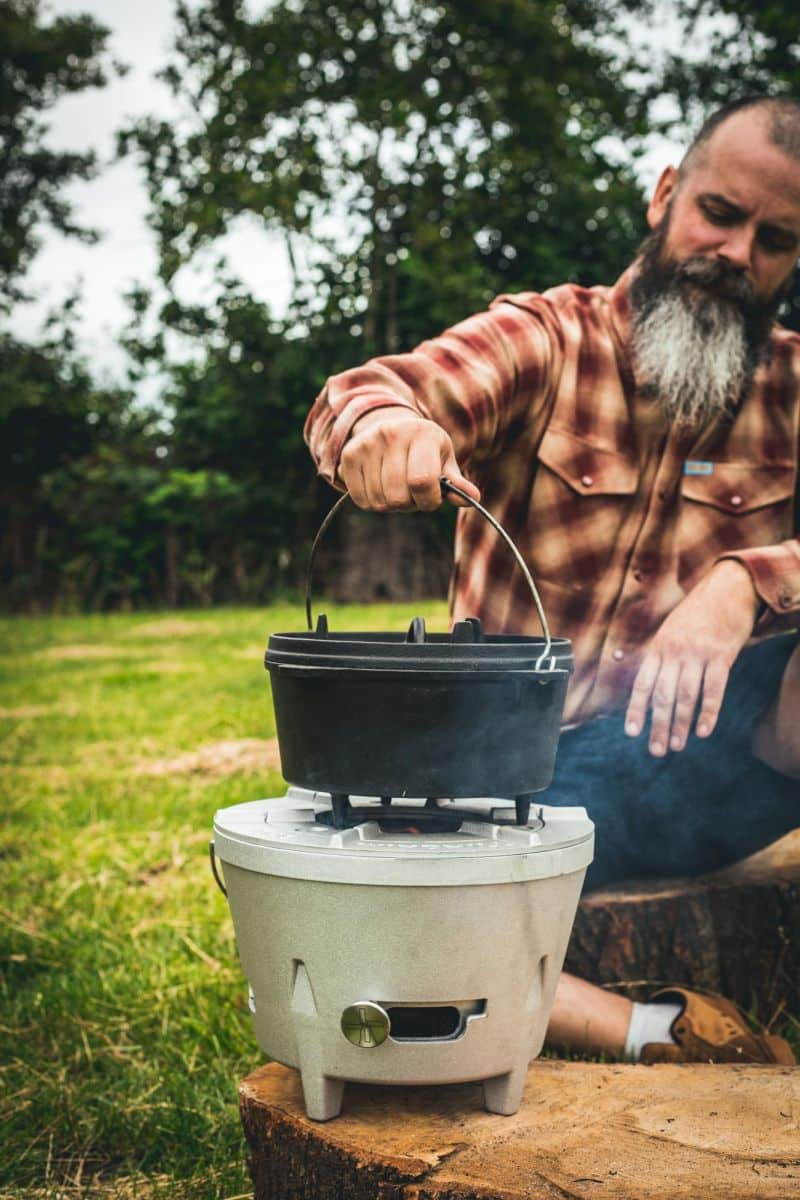 Camping-Ofen Ø 31,5 cm | Outdoor-Kocher ohne offenes Feuer