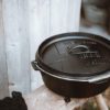 Dutch Oven 6 Qt flacher Boden | Gusseisentopf für Outdoor & Küche