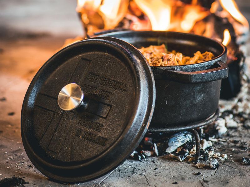 Edelstahl-Deckelknopf L | Hitzebeständig für BBQ-Pfannen