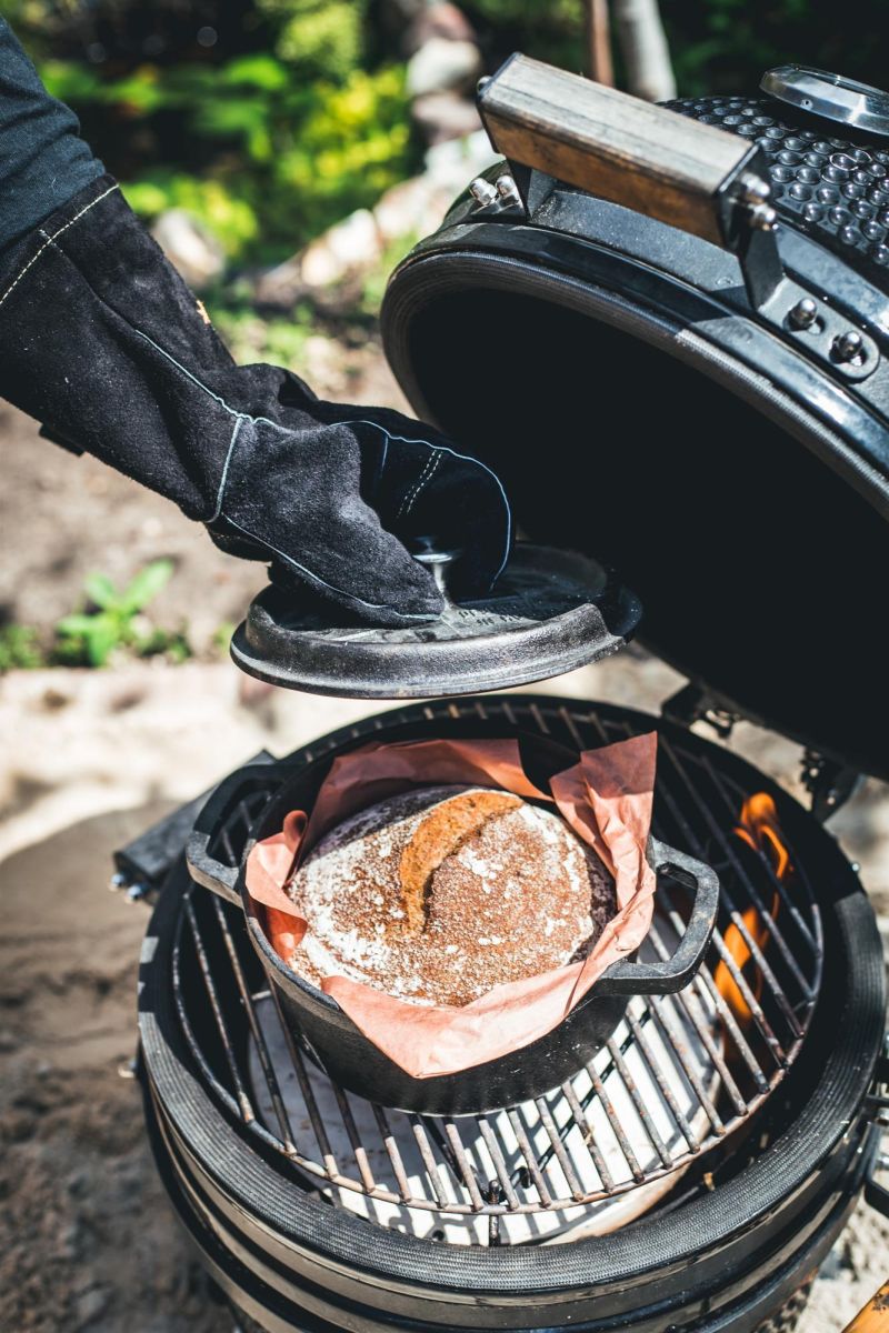 Edelstahl-Deckelknopf L | Hitzebeständig für BBQ-Pfannen