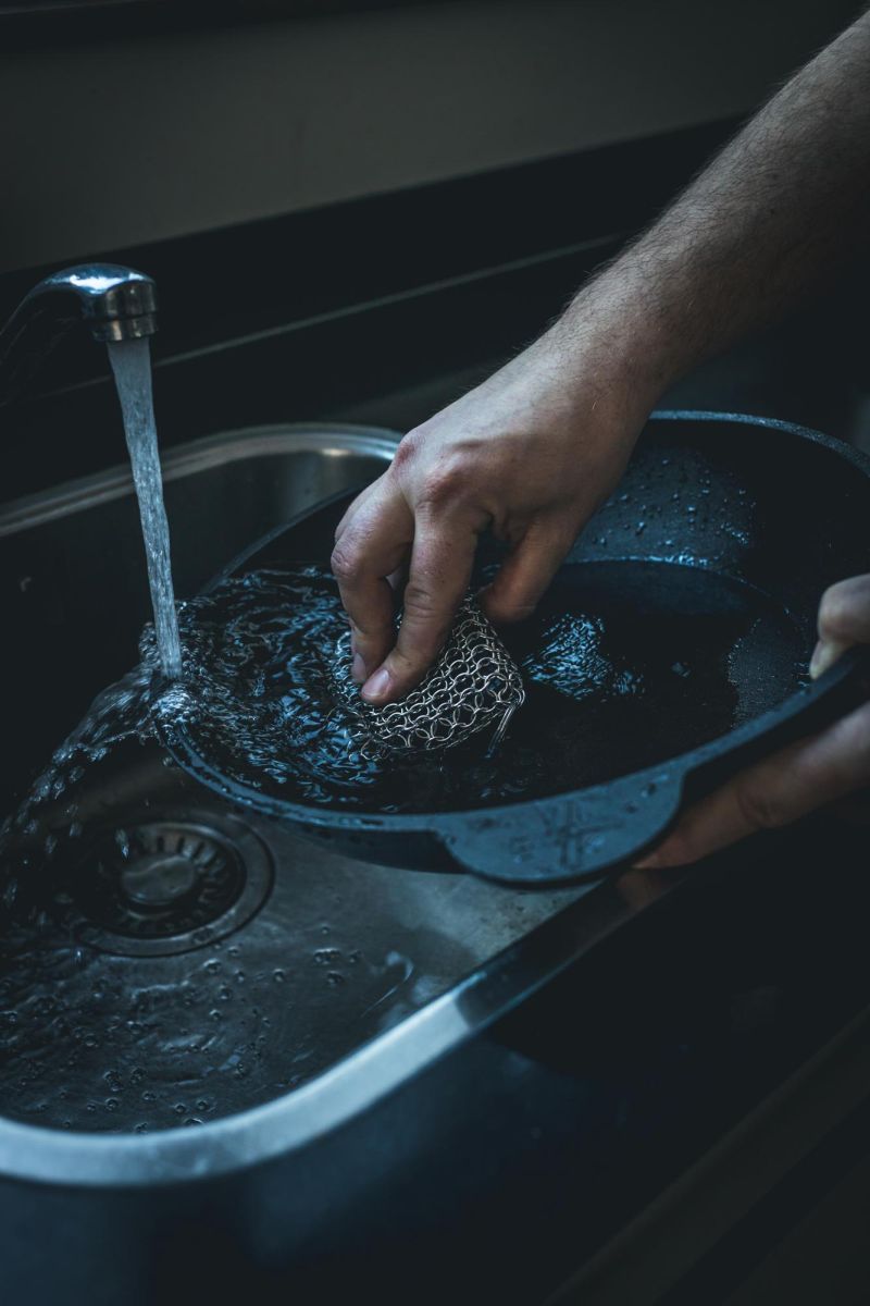 Reinigungsschwamm Chain Mail | Gusseisen schonend reinigen