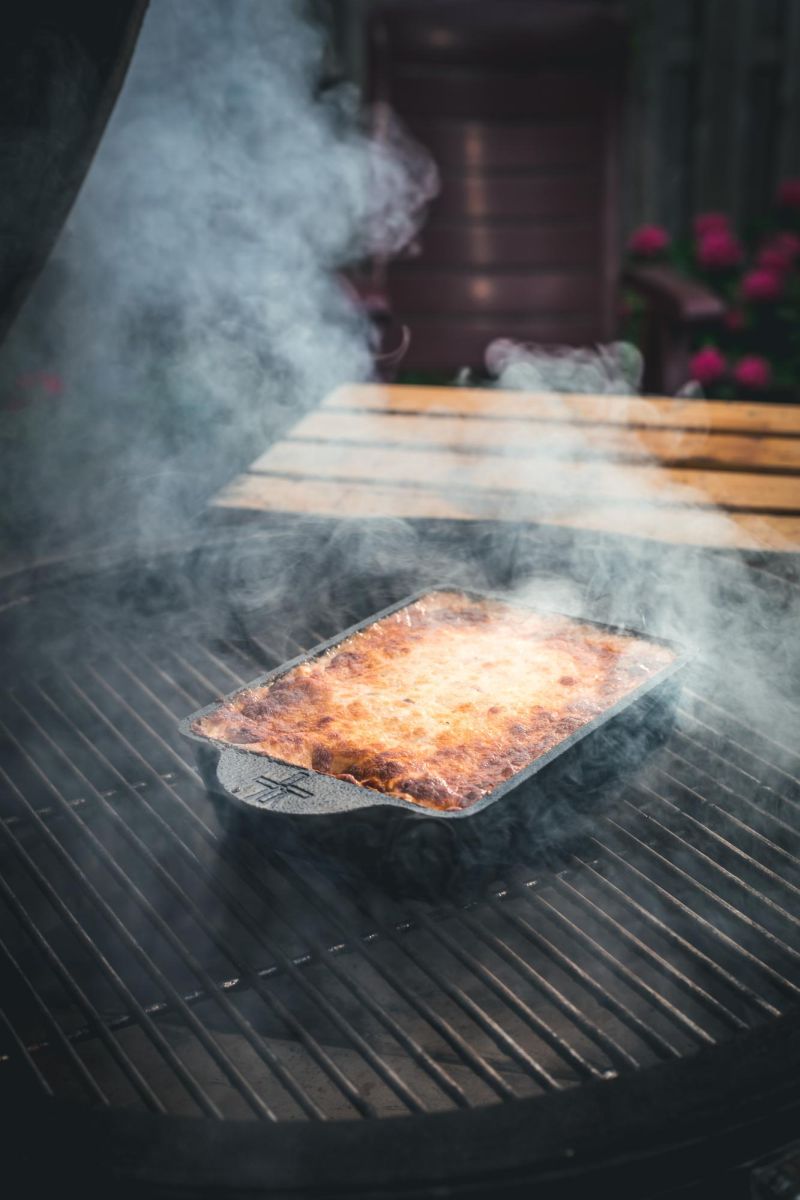 Gusseisen-Auflaufform | Kompakte Backform für Grill & Ofen