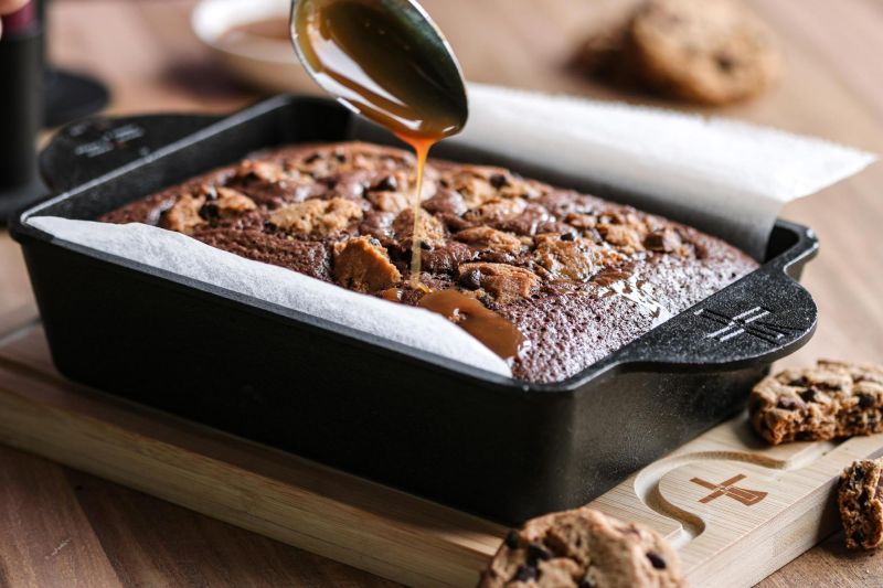 Gusseisen-Auflaufform | Kompakte Backform für Grill & Ofen
