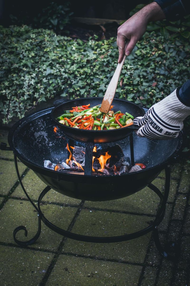 Paella-Pfanne aus Gusseisen | Wok & Pfanne für Grill & Feuer