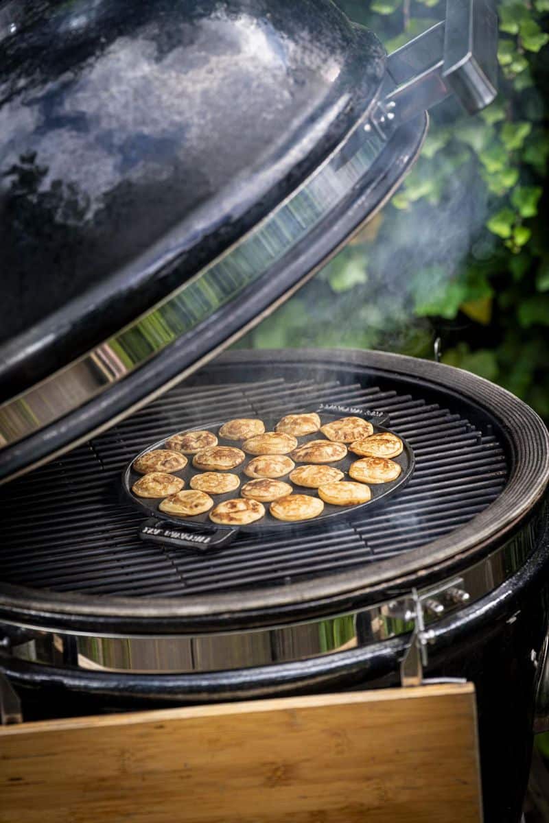 Gusseisen-Poffertjes-Pfanne | 19 Mulden für Grill & Feuer