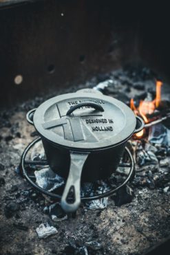 Gusseisen-Stielkasserolle | Kleiner Topf für Grill & Herd