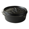 Dutch Oven 6 Qt flacher Boden | Gusseisentopf für Outdoor & Küche