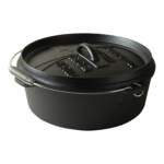 Dutch Oven 6 Qt flacher Boden | Gusseisentopf für Outdoor & Küche
