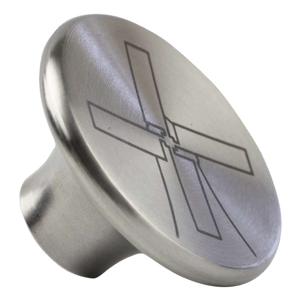 Edelstahl-Deckelknopf L | Hitzebeständig für BBQ-Pfannen