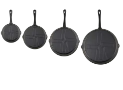 Gusseisenpfanne mit Stielgriff | S–XL für Grill, Herd & Ofen