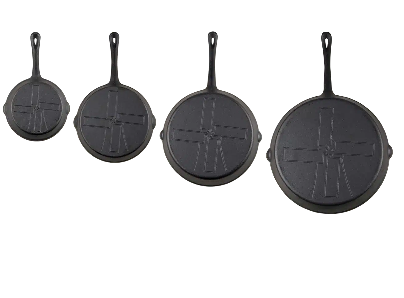 Gusseisenpfanne mit Stielgriff | S–XL für Grill, Herd & Ofen