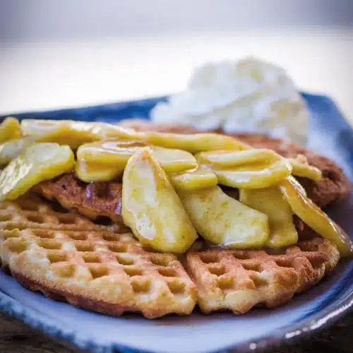 Waffeln aus dem gusseisen waffeleisen